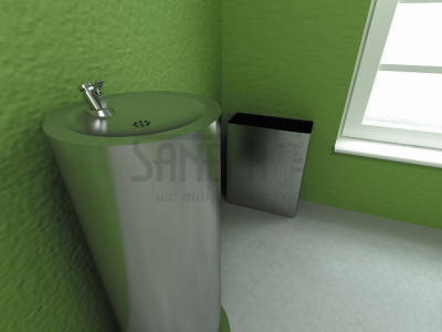 Автоматический напольный питьевой фонтанчик SLUN 23EB арт: 93232 Sanela Чехия (фото, схема)