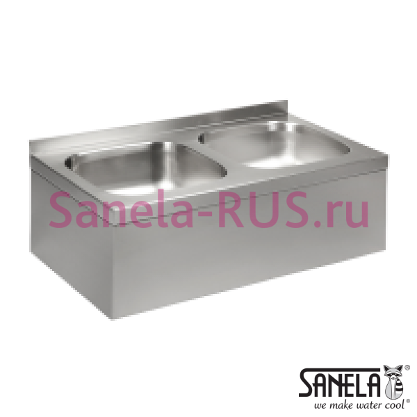 Нержавеющая двойная мойка с сенсорным смесителем SLUN 06EX