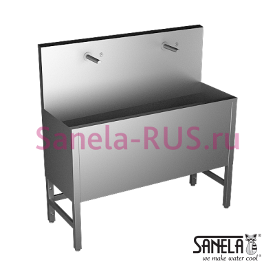 Нержавеющая мойка коллективная на ножках 1250мм SLUN 50PA арт: 93505 Sanela Чехия (фото, схема)
