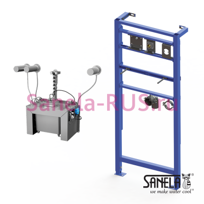 Комплект SLZN 83ER3 (3 дозатора, бачок 6л, рама) арт: 85813 Sanela Чехия (фото, схема)