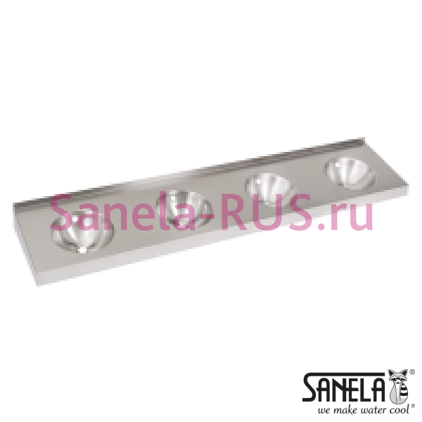 Нержавеющая раковина с четырьмя чашами без облицовки SLUN 60