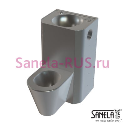 Унитаз с умывальником и пьезо кнопками SLWN 38P арт: 94383 Sanela Чехия (фото, схема)