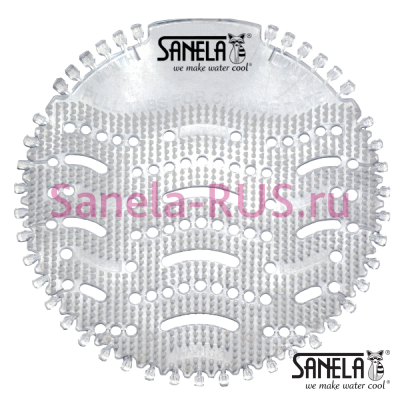 Ароматическое ситечко в писсуар, цвет прозрачный, запах - жимолость SLA 11B арт: 06112 Sanela Чехия (фото, схема)