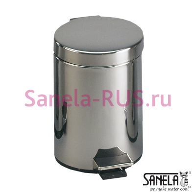 Нержавеющее мусорное ведро с педалью SLZN 10X арт: 75106 Sanela Чехия (фото, схема)