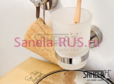 Нержавеющий держатель со стаканом SLZD 12 арт: 62120 Sanela Чехия (фото, схема)