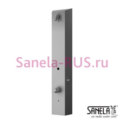 Нержавеющая душевая панель RFID с пьезо кнопкой и смесителем SLZA 32 арт: 89321 Sanela Чехия (фото, схема)